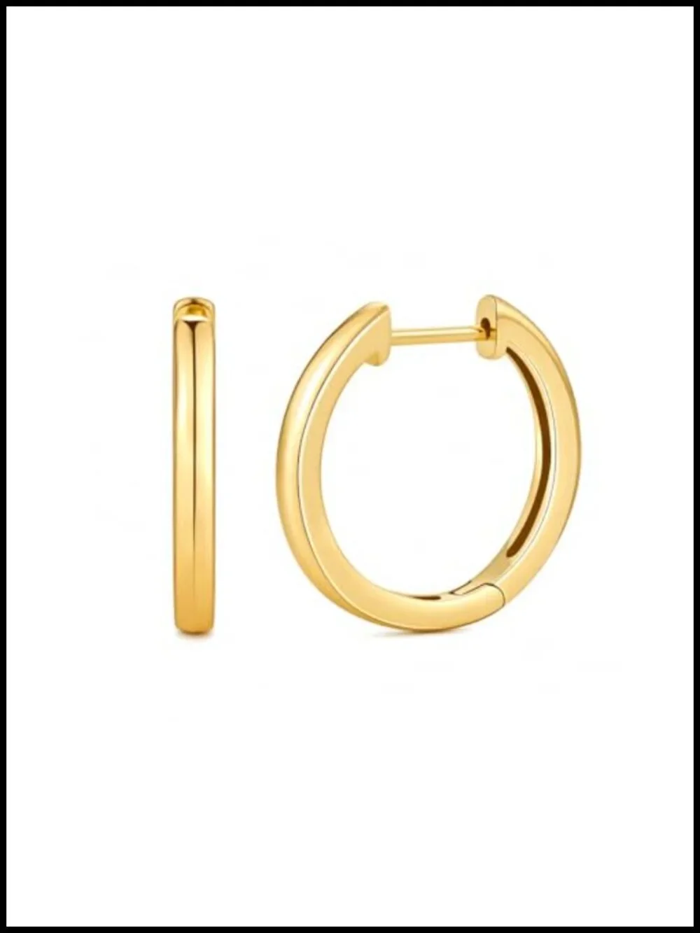 14k Gold Plated Mini Huggie Hoop Earrings Hypoallergenic Lightweight Small